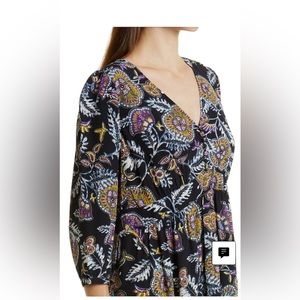 Ba&sh Vienne Paris Multicolored Viscose Midi Dress NWT Size Medium